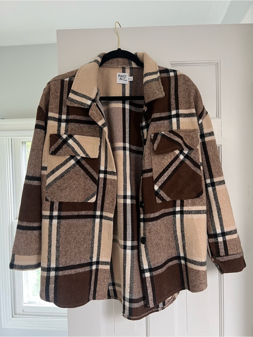Princess Polly Tenelle Oversized Jacket Brown